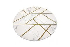 Dywany Łuszczów Kusový koberec Emerald geometric 1012 cream and gold kruh 120x120 (průměr) kruh