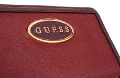 Guess Guess dámská vínová Millville slo multi zip wrstl peněženka