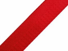 Kraftika 1m (7) červená hladký popruh s leskem šíře 25 mm