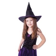 Rappa Dětský kostým čarodějnice fialový s kloboukem (M)