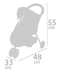 Rappa Sportovní kočárek pro panenky tříkolový 55 cm