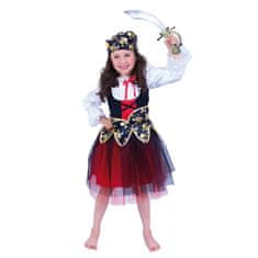 Rappa Dětský kostým pirátka s šátkem (M)