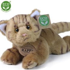 Rappa Plyšová kočka hnědá ležící 16 cm ECO-FRIENDLY