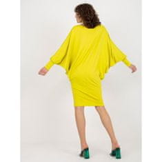 FANCY Dámské šaty BATWING limetkově zelené FA-SK-0238.28P_394034 Univerzální