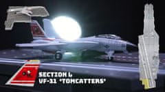 Forces of Valor Grumman F-14A Tomcat s palubou lodi, US NAVY, USS Enterprise, VF-31 "Tomcatters", sekce #L , 1/200