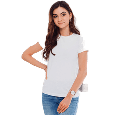 Edoti Dámské tričko jednobarevné PEONY- bílé MDN17399 XXL