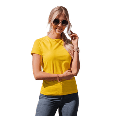 Edoti Dámské tričko jednobarevnéFAUNA žluté MDN19642 XXL