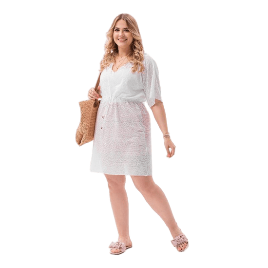 Edoti Dámská tunika Plus Size TRIA bílá MDN115255