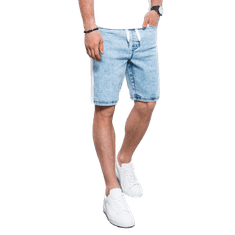 OMBRE Pánské šortky džínové IAN světlé džíny MDN116279 XL