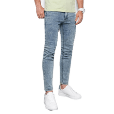 OMBRE Pánské džíny SKINNY FIT světle modré MDN119553 XXL