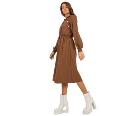 RELEVANCE Dámské šaty s kapucí MARLENA hnědé RV-SK-8336.12P_391496 Univerzální