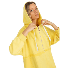 FANCY Dámská halenka s kapucí a zapínáním na zip dlouhá oversize NESSA žlutá FA-BL-8105.38P_390543 Univerzální