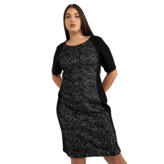 Factoryprice Dámské šaty s krátkými rukávy elegantní plus size SUZETTE černé NU-SK-1414.84P_392758 42