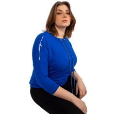 RELEVANCE Dámská halenka s nápisy plus size LATONYA tmavě modrá RV-BZ-8459.10X_393431 Univerzální