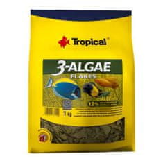 TROPICAL 3-Algae Flakes 1kg krmivo s řasami pro sladkovodní a mořské ryby