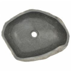 Vidaxl Umyvadlo říční kámen oválné (45–53) x (34–41) cm
