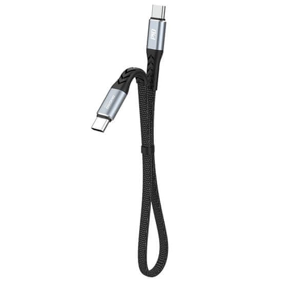 shumee Kabel plochý krátký USB-C - USB-C L10C PD 100W 23cm černý