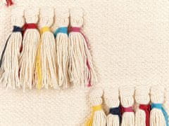 Beliani Bavlněná závěsná dekorace se střapci béžová BUREWALA