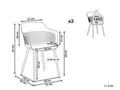 Beliani Sada 2 bílých jídelních židlí BERECA