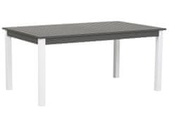Beliani Tmavě šedý rozkládací zahradní stůl 168/248 x 100 cm PANCOLE