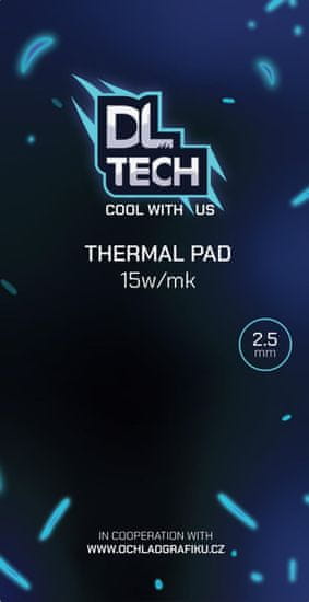 DLTECH Thermal Pad tepelně vodivá podložka 90x50x2,5mm - 15W/mK