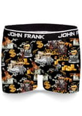 John Frank Pánské boxerky JFBD336, Černá, XL