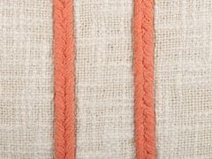 Beliani Bavlněný polštář abstraktní vzor 45 x 45 cm béžový/ oranžový PLEIONE