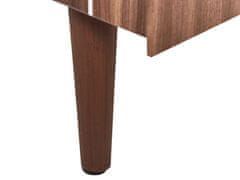 Beliani Televizní stolek tmavé dřevo FRANKLIN