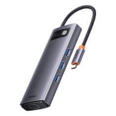 shumee Dokovací stanice Metal Gleam Series HUB 6v1 USB-C HDMI 3xUSB 3.2 Power Delivery VGA šedá