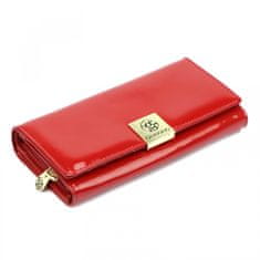 Gregorio Osobitá dámská dlouhá kožená peněženka Elvíra, červená