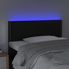 Greatstore Čelo postele s LED černé 90x5x78/88 cm umělá kůže