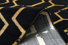 Dywany Łuszczów Kusový koberec Gloss BB407C C72 86 black/gold 120x170