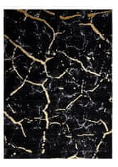 Dywany Łuszczów Kusový koberec Gloss 410A 86 3D mramor black/gold 240x330