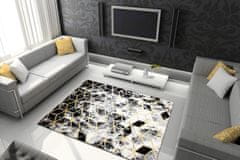 Dywany Łuszczów Kusový koberec Gloss 409A 82 3D cubes black/gold/grey 80x150