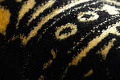 Dywany Łuszczów Kusový koberec Gloss 408C 86 glamour black/gold 80x150