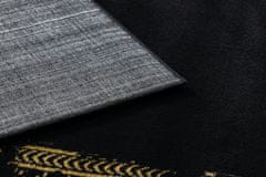Dywany Łuszczów Kusový koberec Gloss 408C 86 glamour black/gold 80x150