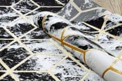 Dywany Łuszczów Kusový koberec Gloss 409A 82 3D cubes black/gold/grey 80x150