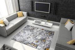 Dywany Łuszczów Kusový koberec Gloss 528A 58 3D mramor ivory/black 80x150
