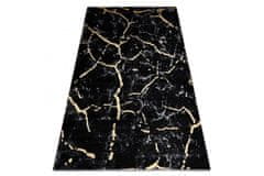 Dywany Łuszczów Kusový koberec Gloss 410A 86 3D mramor black/gold 240x330