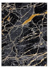 Dywany Łuszczów Kusový koberec Gloss 529A 82 3D mramor black/grey 80x150