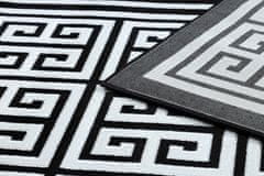 Dywany Łuszczów Kusový koberec Gloss 6776 85 greek black/ivory 80x150