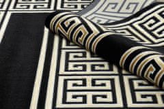 Dywany Łuszczów Kusový koberec Gloss 6776 86 greek black/gold 120x170