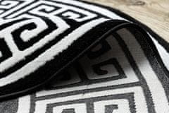 Dywany Łuszczów Kusový koberec Gloss 6776 85 greek black/ivory kruh 200x200 (průměr) kruh