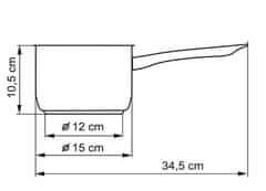 Kolimax Hrnec s rukojetí Klasik, průměr 15 cm, objem 1.5 l