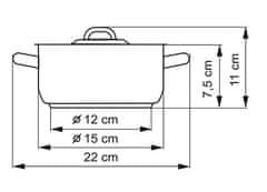 Kolimax Rendlík s poklicí Klasik, průměr 15 cm, objem 1.0 l