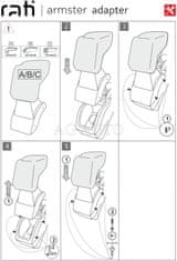 Rati Loketní opěrka - područka STANDARD, Ford B-MAX, 2012-2014