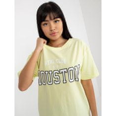 Ex moda Dámské tričko s potiskem VERA světle žluté EM-TS-527-1.26X_393908 Univerzální