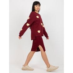 FANCY Dámský set s oversize mikinou CHAYA kaštanový FA-KMPL-8317.22_394049 S-M