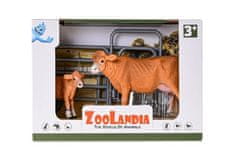 Mikro Trading Zoolandia kráva s telátkem 8,5-14 cm a doplňky