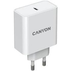 Canyon síťová nabíječka CH-65 (65W) PD, vstup 100-240V, výstup USB-C1/C2 5-20V, power delivery